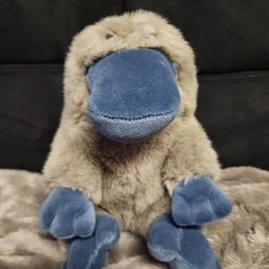 GUND 10" Plush WEBBER Platypus Duck Billed 1275 Vintage Stuffed Animal Blue